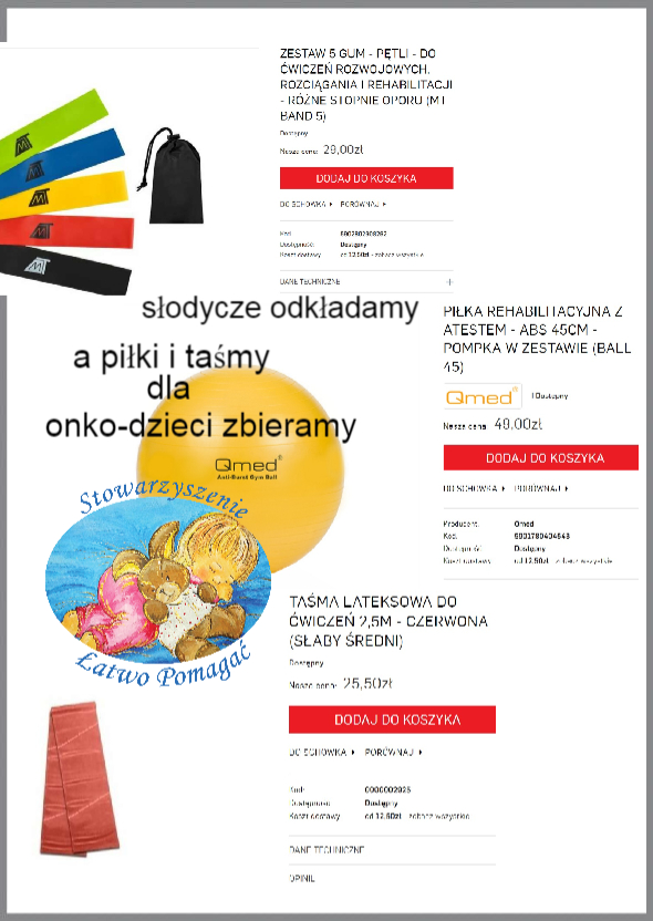 Słodycze odkładamy a piłki i taśmy dla onko-dzieci zbieramy!