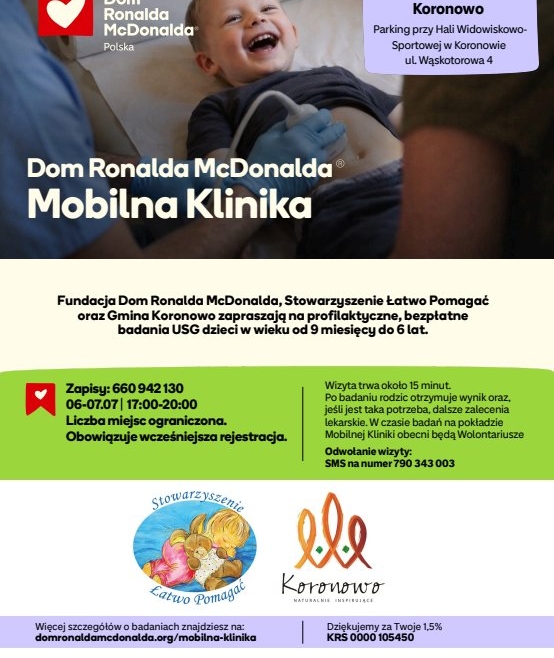 🩺 Koronowo – nie nowotworom u dzieci. Rodzicu, dostrzeż objawy! (V Edycja)
